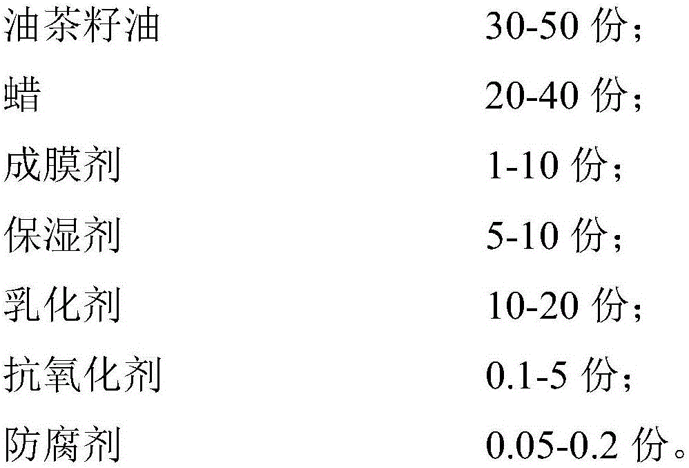 Camellia oleosa seed oil repairing lipstick and preparation method thereof