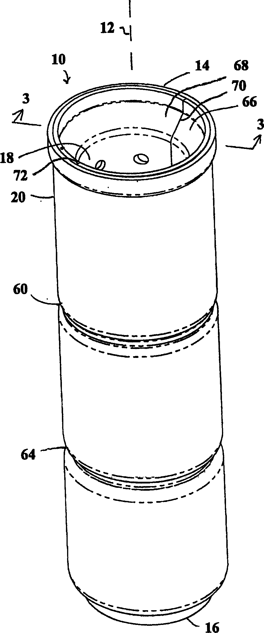 Resonator with retention ribs