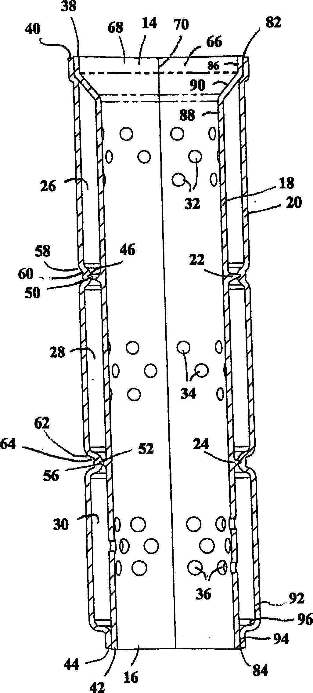 Resonator with retention ribs