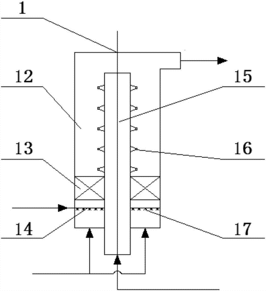 A reaction fluidized bed system and stream guiding type rotating circulating fluidized bed desulphurization equipment including the system