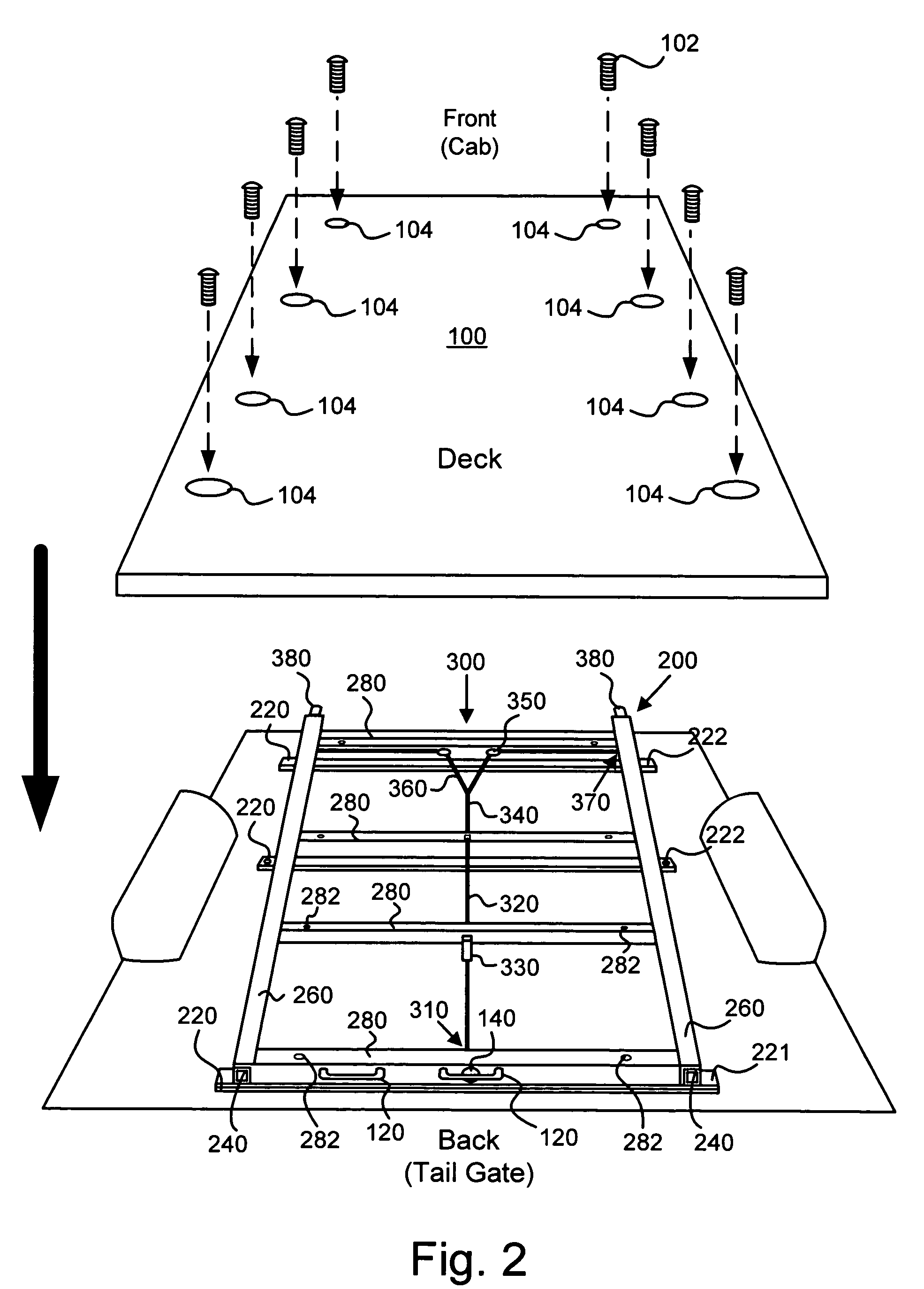 Roll-out cargo bed with cable tension release mechanism