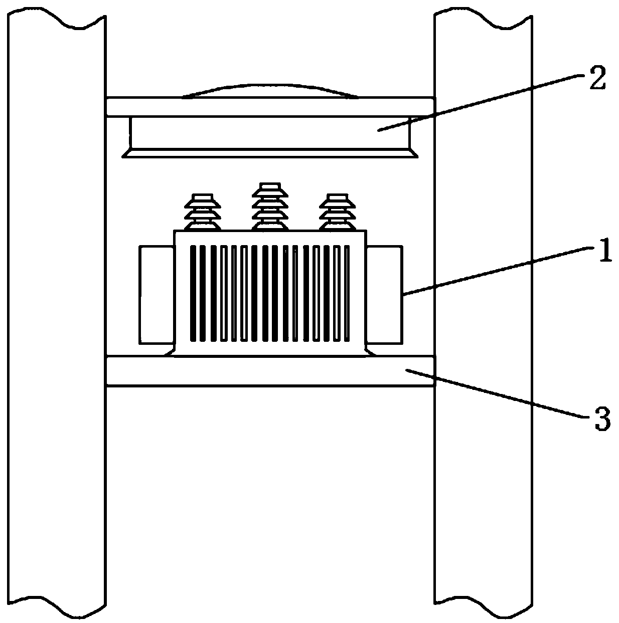 Electrical equipment fire extinguishing device applied to roadside high position