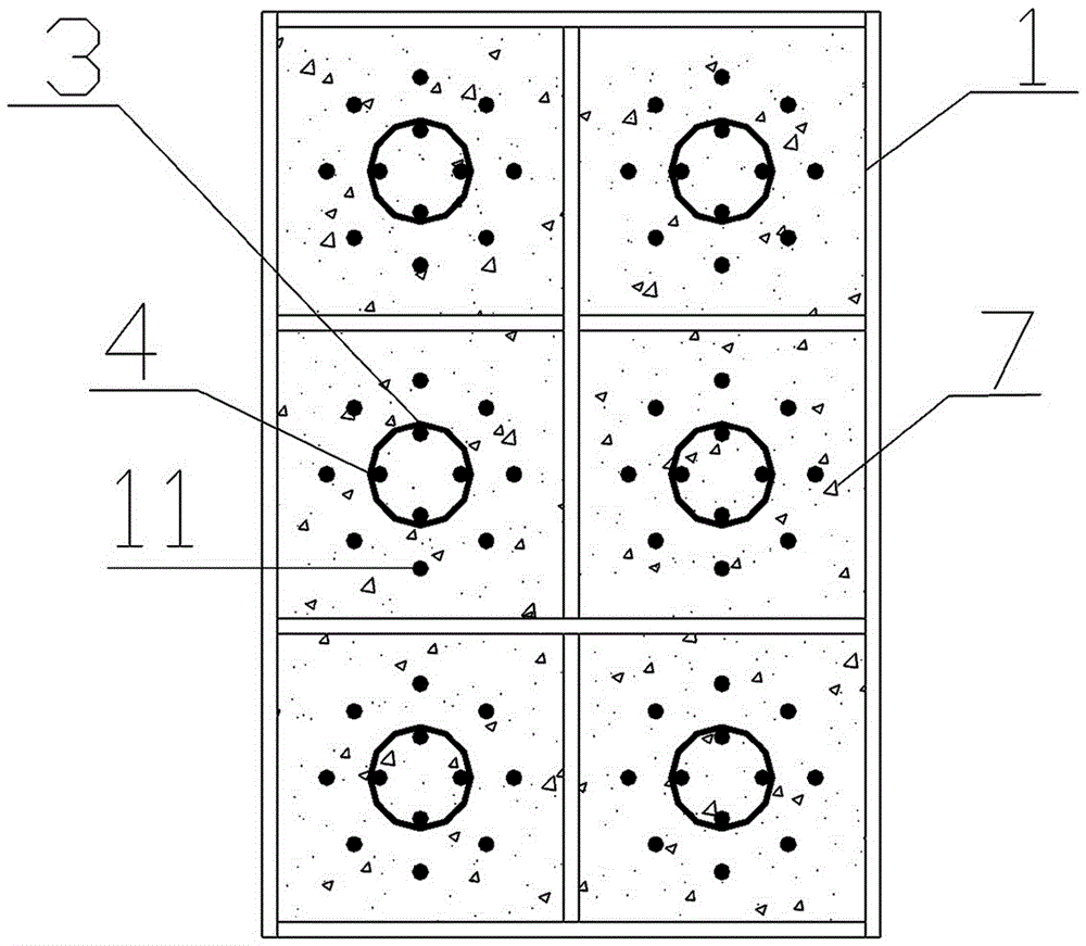 Concrete-filled steel tube column with built-in pre-processed semi-continuous reinforcement cage and its construction method