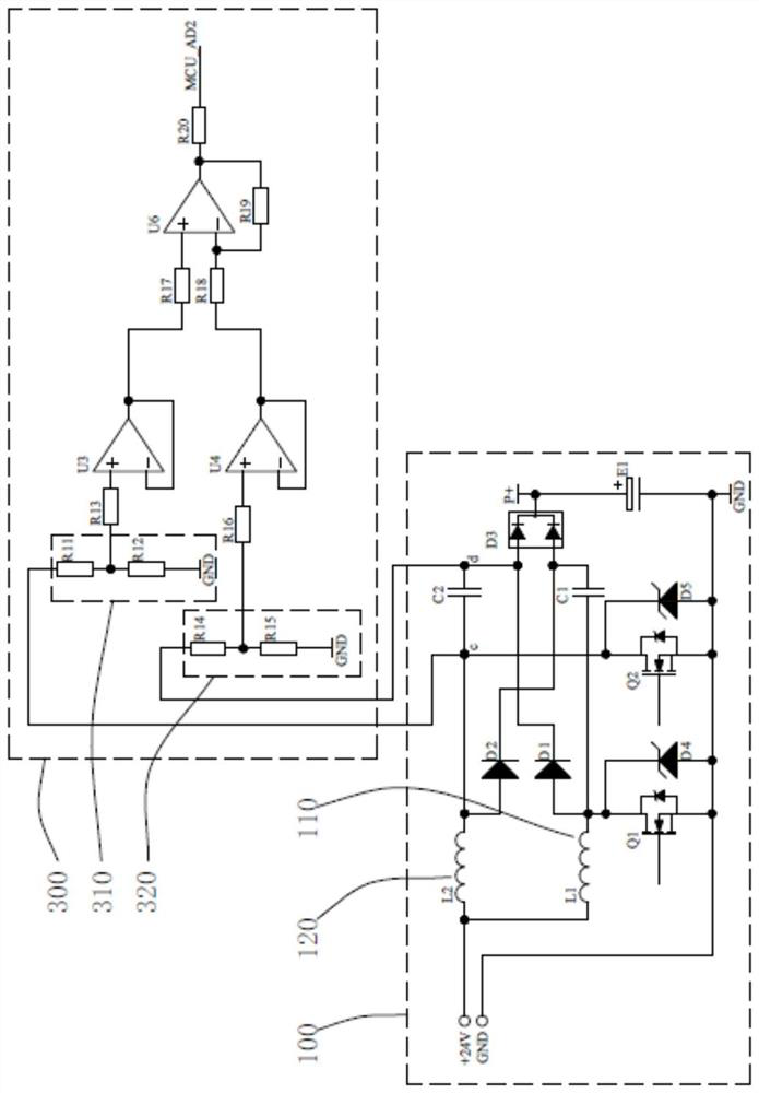 Power supply circuit, circuit fault detection method, circuit board and vehicle air conditioner