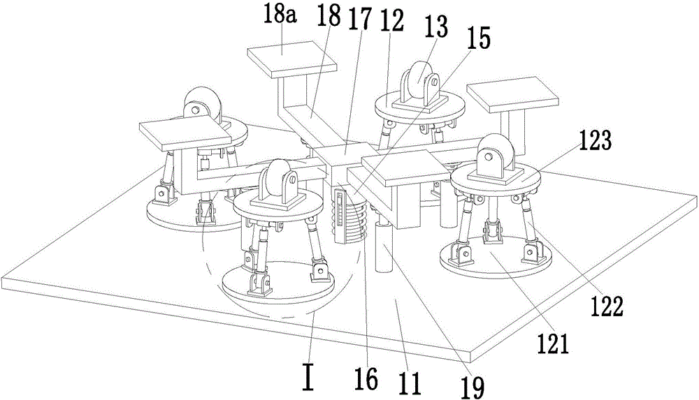 Supporting robot used for decontamination of concrete road sewer