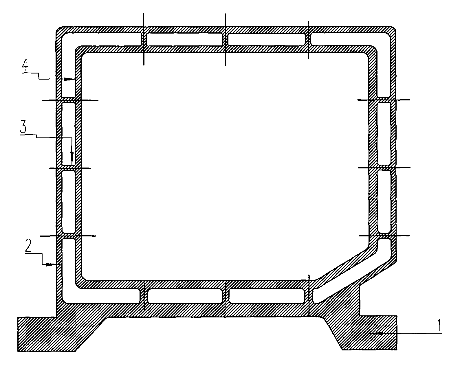 Vertical column structure of numerical control floor-type boring and milling machine