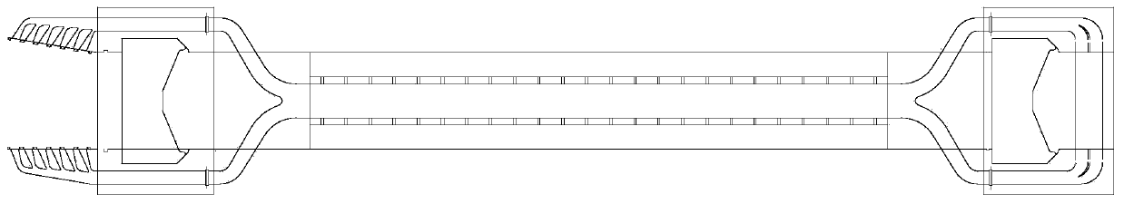 Water delivery system type suitable for 60m-level single-stage ship lock