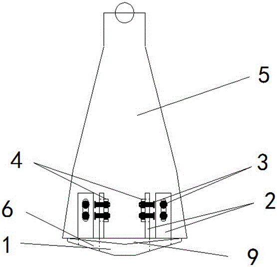 Karst cave backfilling and squeezing hammer and squeezing device