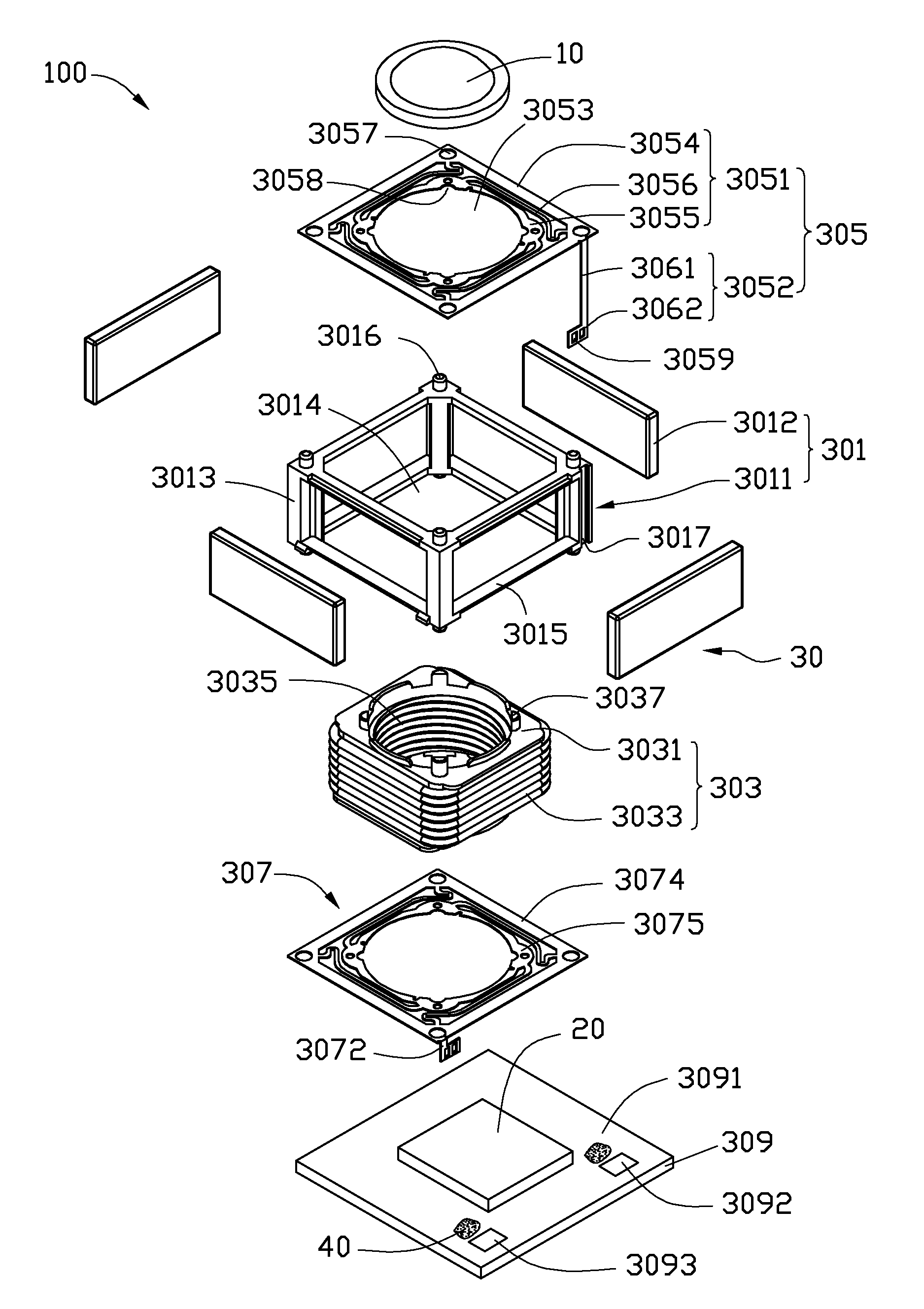 Spring plate, lens actuator having same, and related camera module