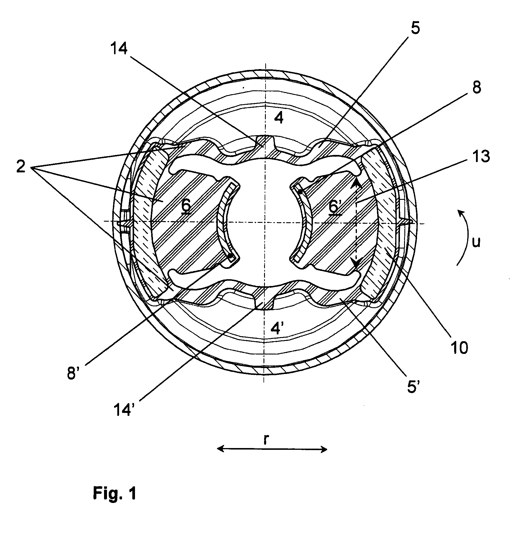 Elastomeric sleeve mount with hydraulic damping