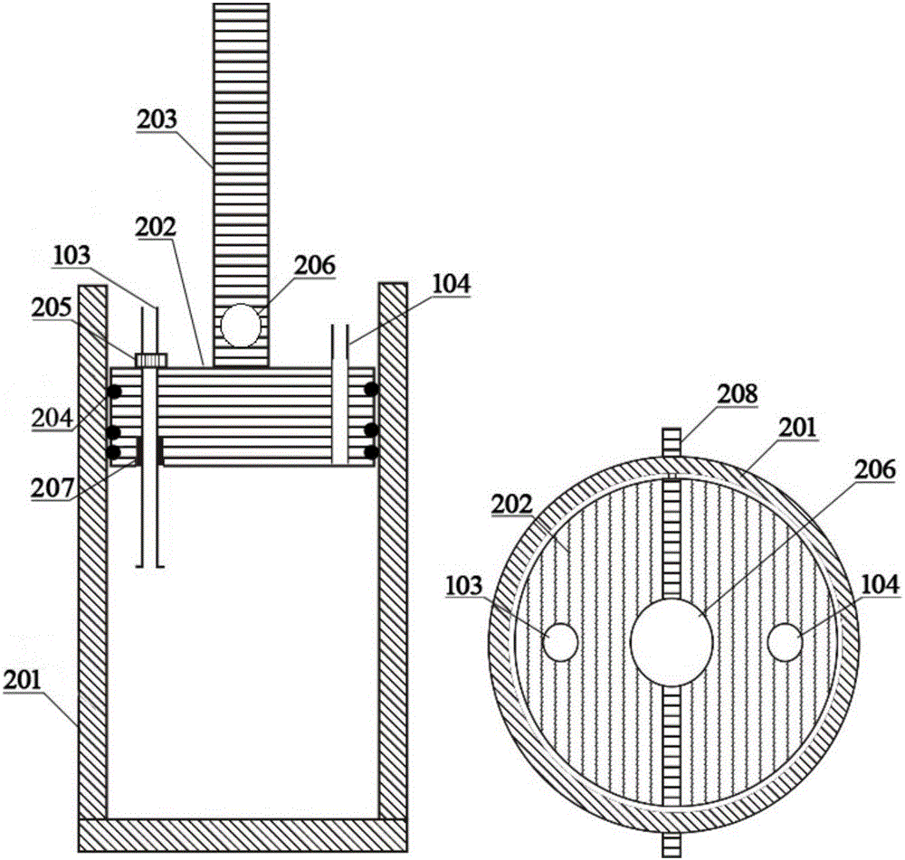 Experimental device and method for gaseous product metering and drying sampling