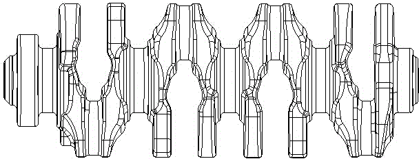 Method for conducting analog simulation on crank die forging process through computer aided engineering (CAE)