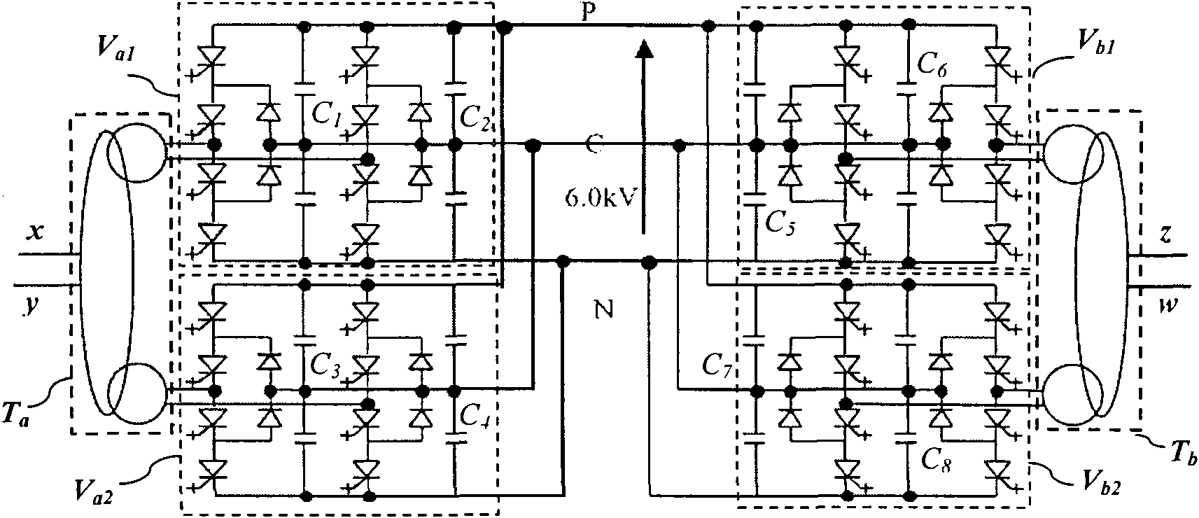 Electric locomotive non-power-off neutral section passing-electric energy quality comprehensive compensation device and method