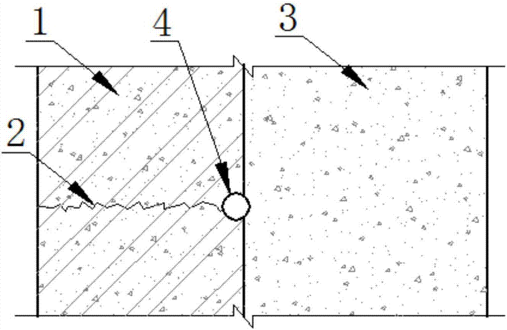 Structure reserving grouting hole by inflating gas bag and grouting method of structure