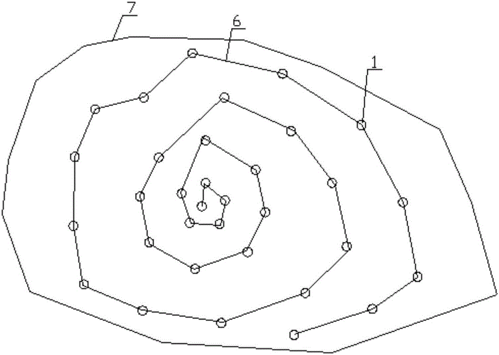 Method for hole-by-hole blasting explosion treatment of abandoned mined-out area