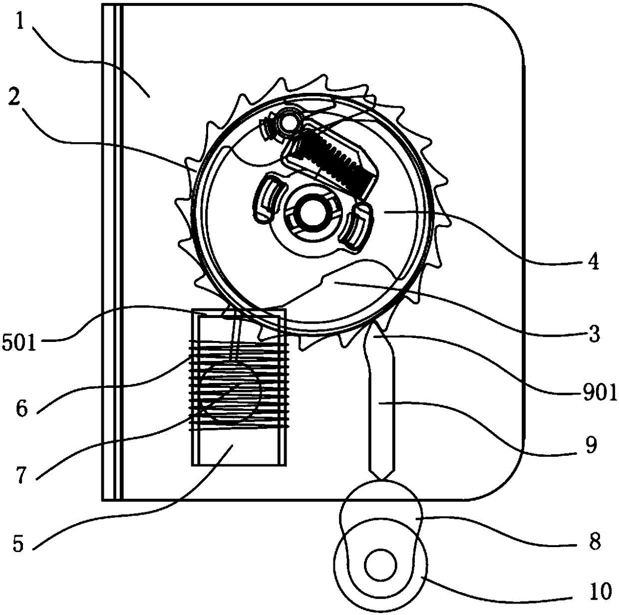 Vehicle sensing locking device, belt sensing locking device and vehicle safety belt locking sensing device