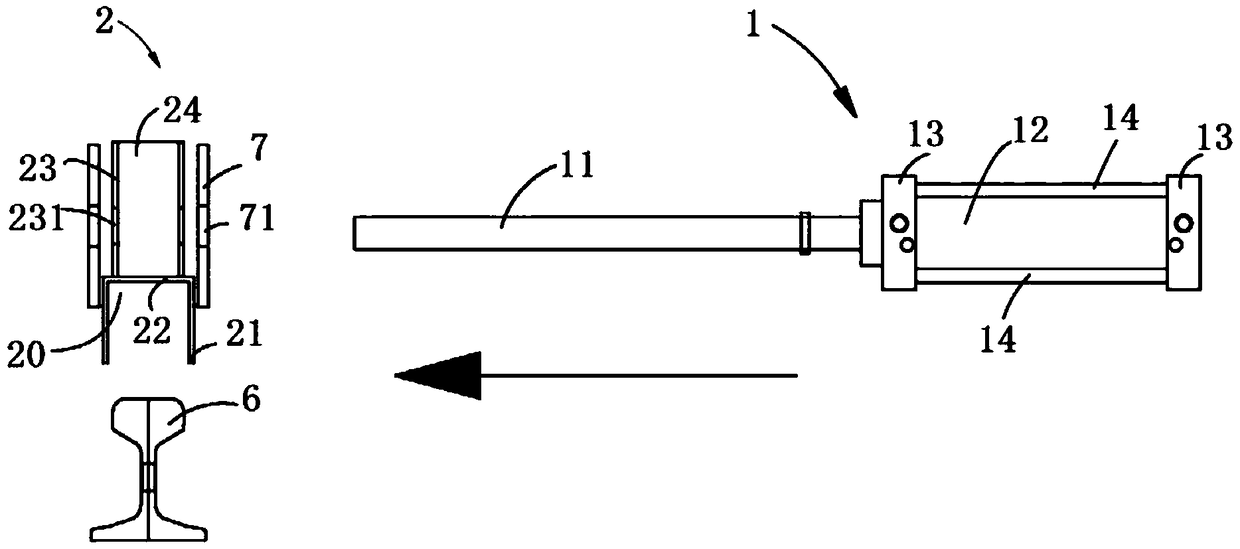 Anti-rolling device for electric locomotive in shield tunnel