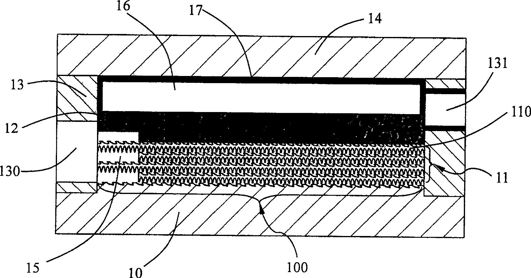 Capillary pump cooler with micro-groove wing structure and its manufacturing method