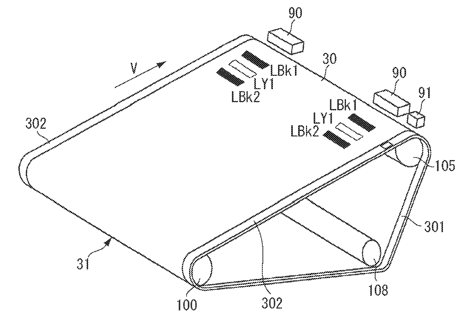 Image forming apparatus for setting a velocity difference between a photosensitive drum and an intermediate transfer belt