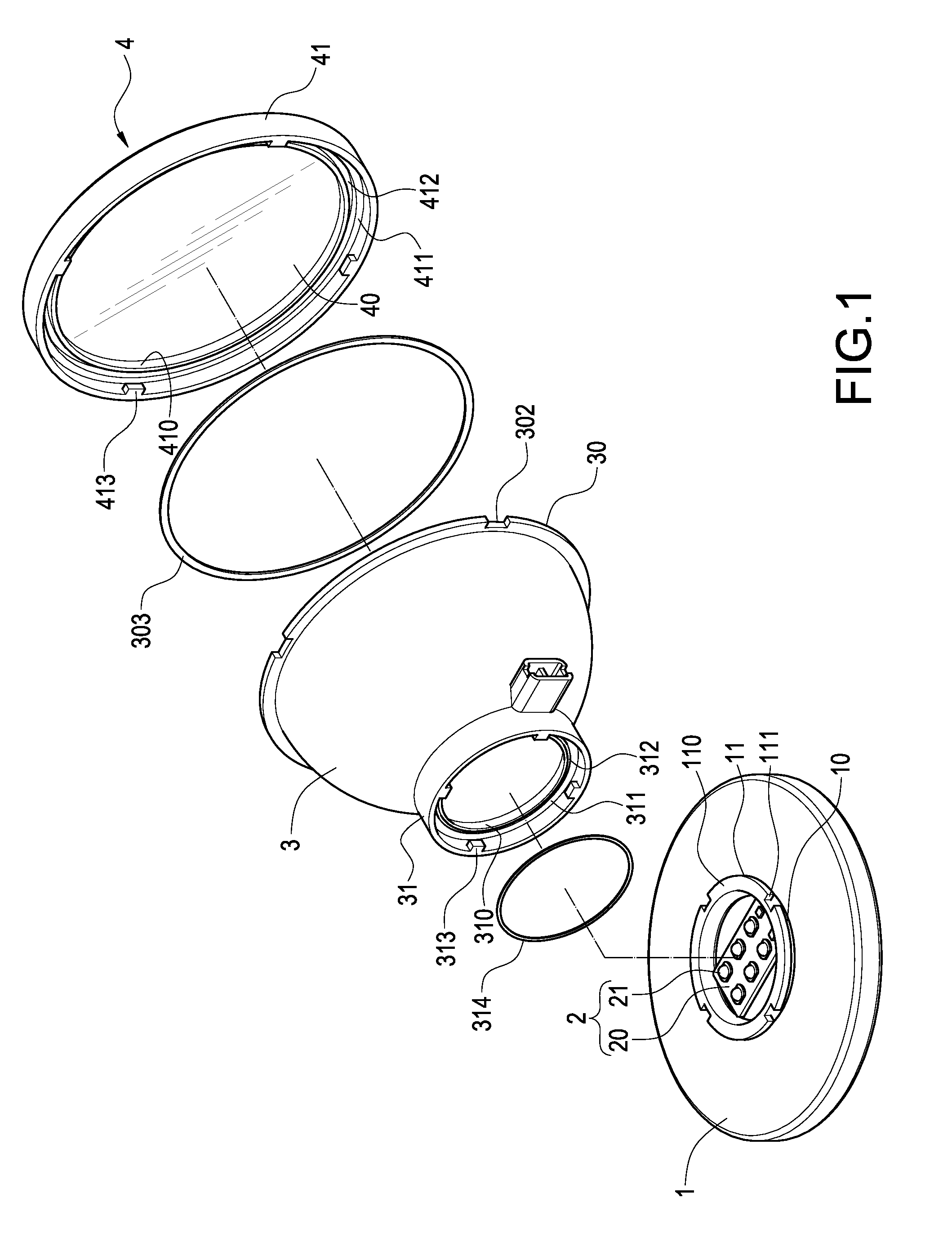 Waterproof assembly of LED lamp cup