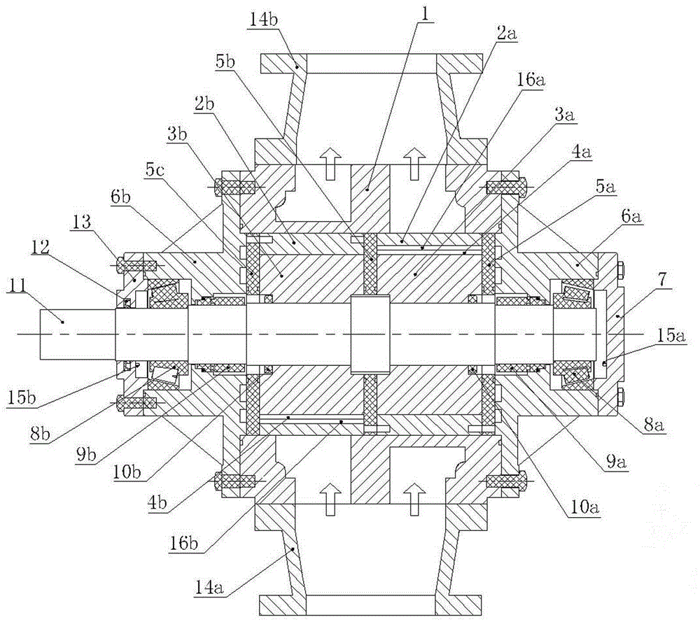 Multi-stage large-flow sliding vane pump