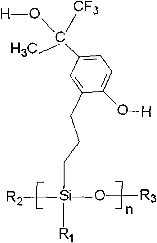 Trifluoroisoproanol substituted phenol functional group-containing organophosphorus sensitive siloxane polymer material and preparation method thereof