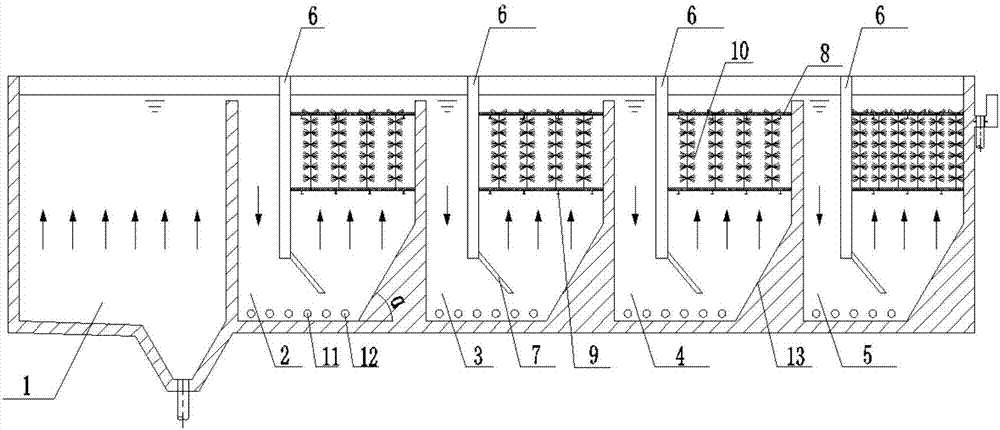 Hydrolytic acidification reactor for sewage plant in industrial zone