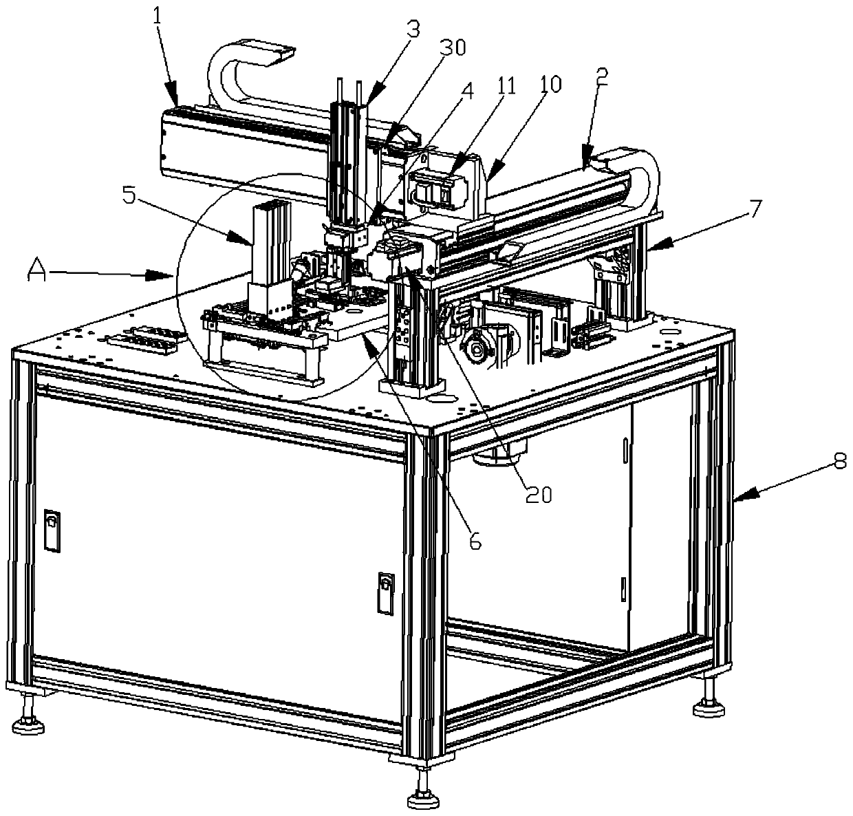 Automatic ceramic chip feeding device for PTC (Positive Temperature Coefficient) heating element preparation