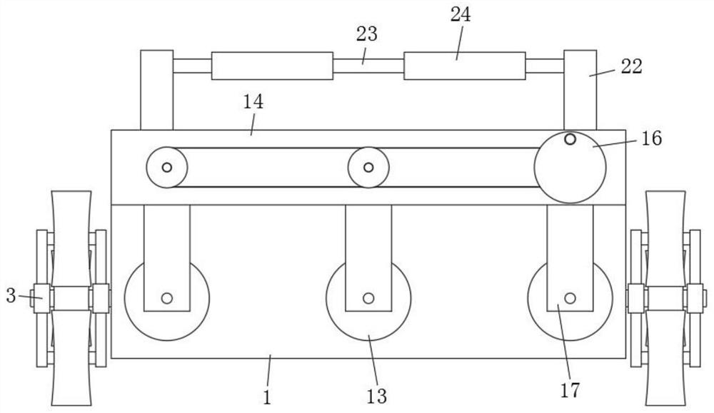 Cable reel moving device for shipborne mobile emergency denial vehicle