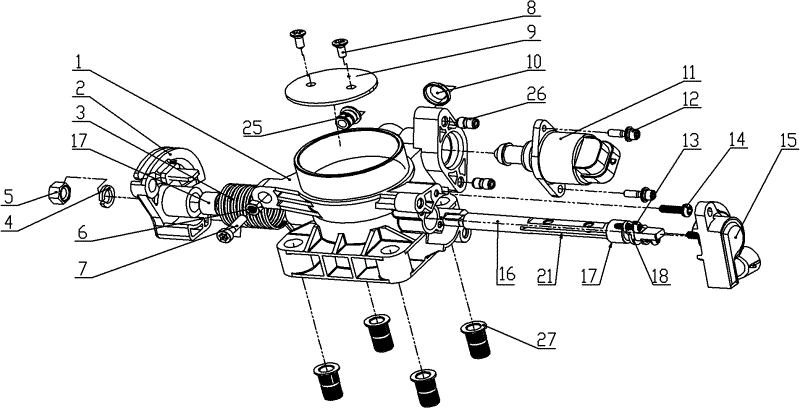 Plastic throttle body