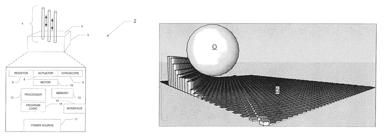 Haptic device capable of managing distributed force