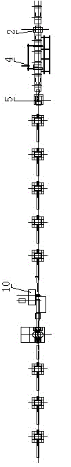 Arrangement and operation method of medium and small-sized steel tandem rolling process accident shear