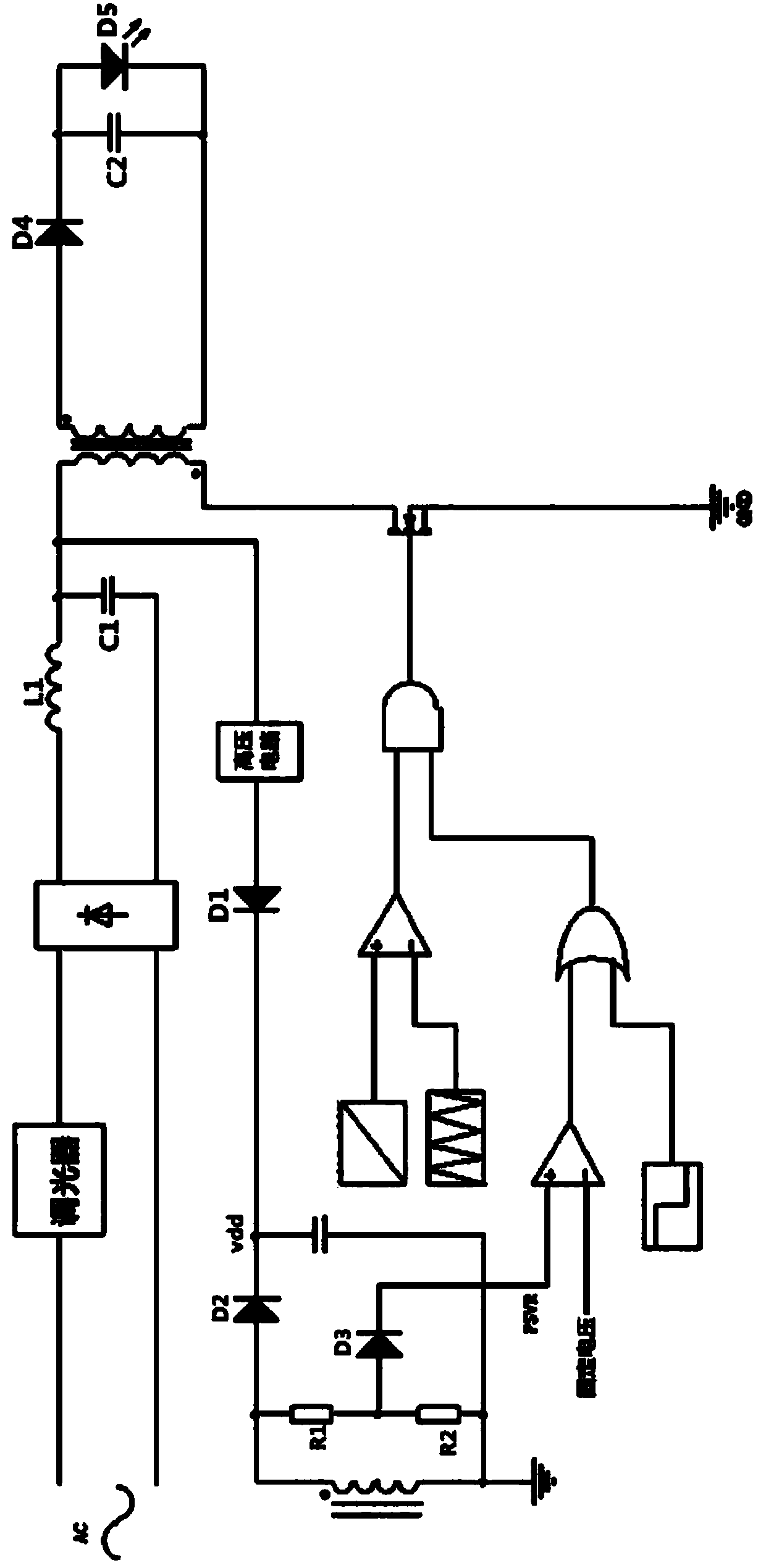 Adaptive soft-start charging circuit for AC dimming LED driver