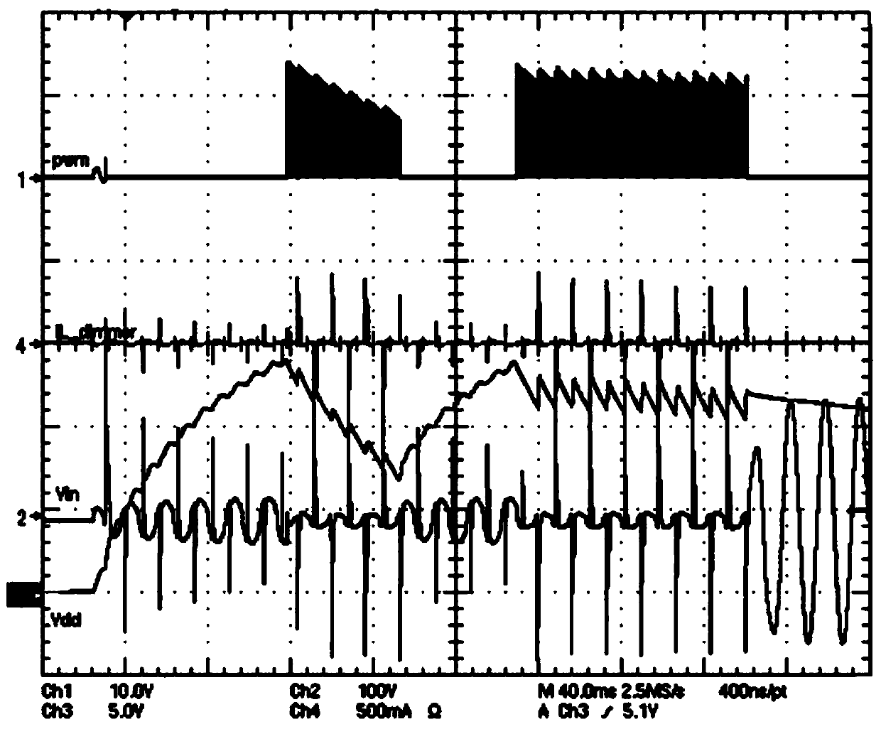 Adaptive soft-start charging circuit for AC dimming LED driver