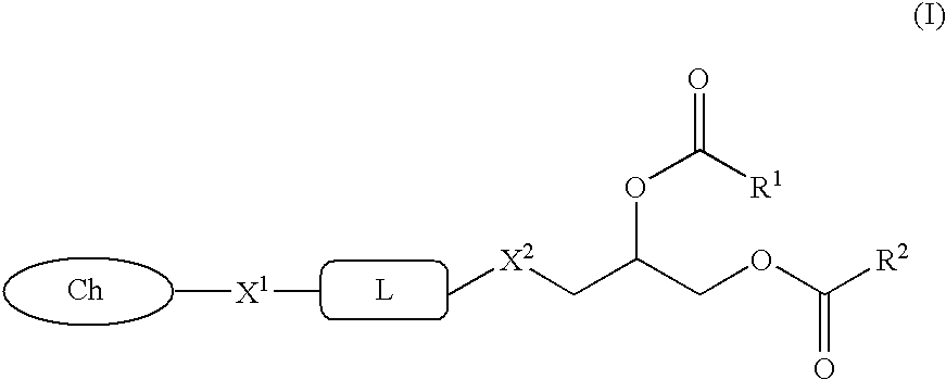 Glycerol ester derivative having metal chelate structure