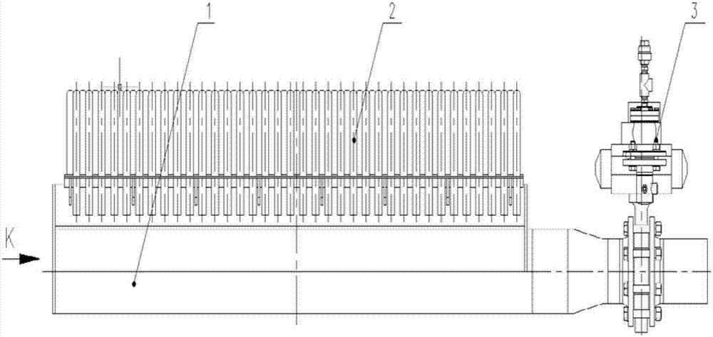 Hot rolling controlled cooling spray header device and cooling method thereof