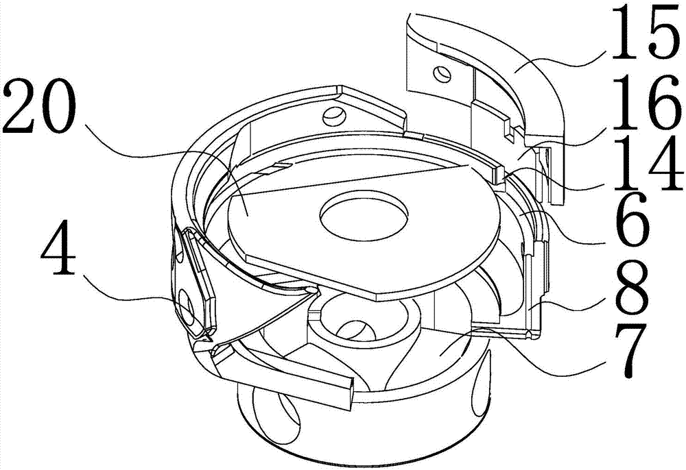 Novel sewing machine rotating shuttle structure