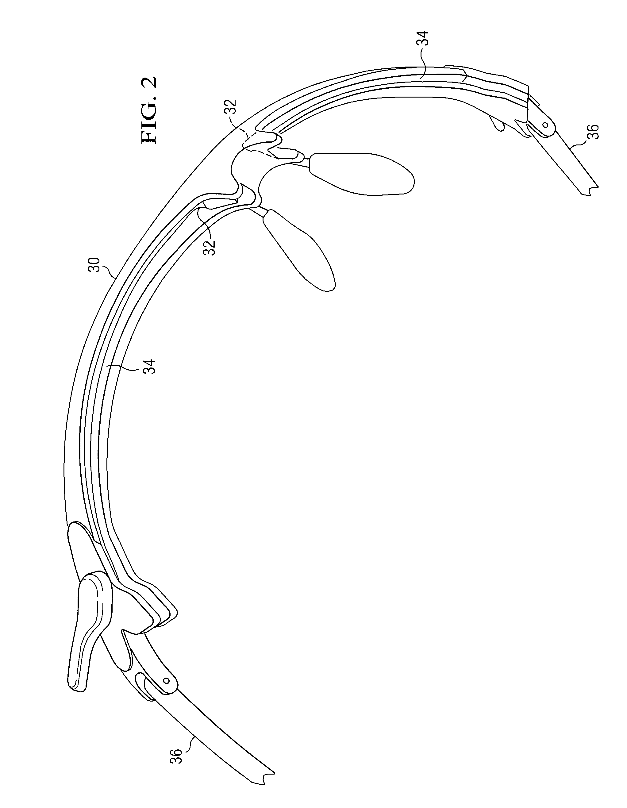 Partially entrapped frame having a removable lens