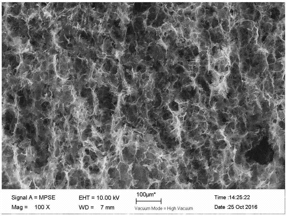 Broadband electromagnetic wave absorbing material based on polyaniline graphene three-dimensional porous structure