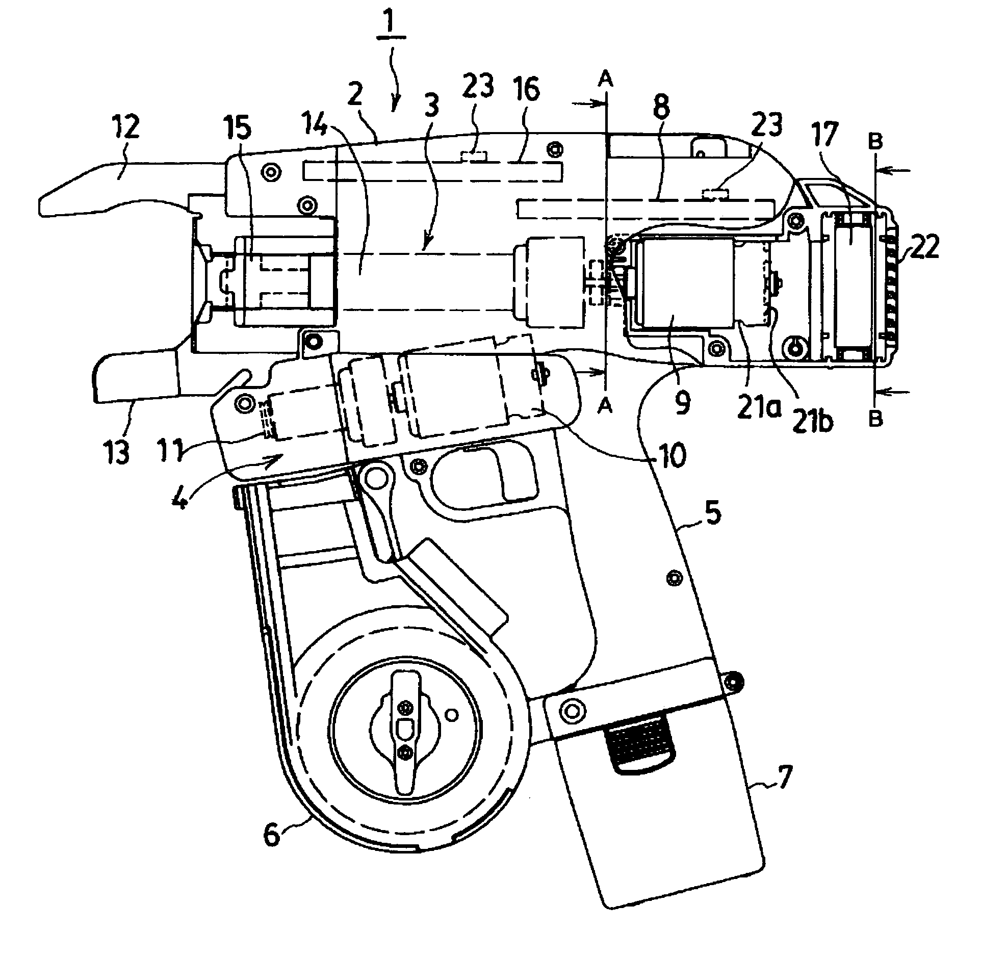 Motor-driven reinforcing rod binding machine