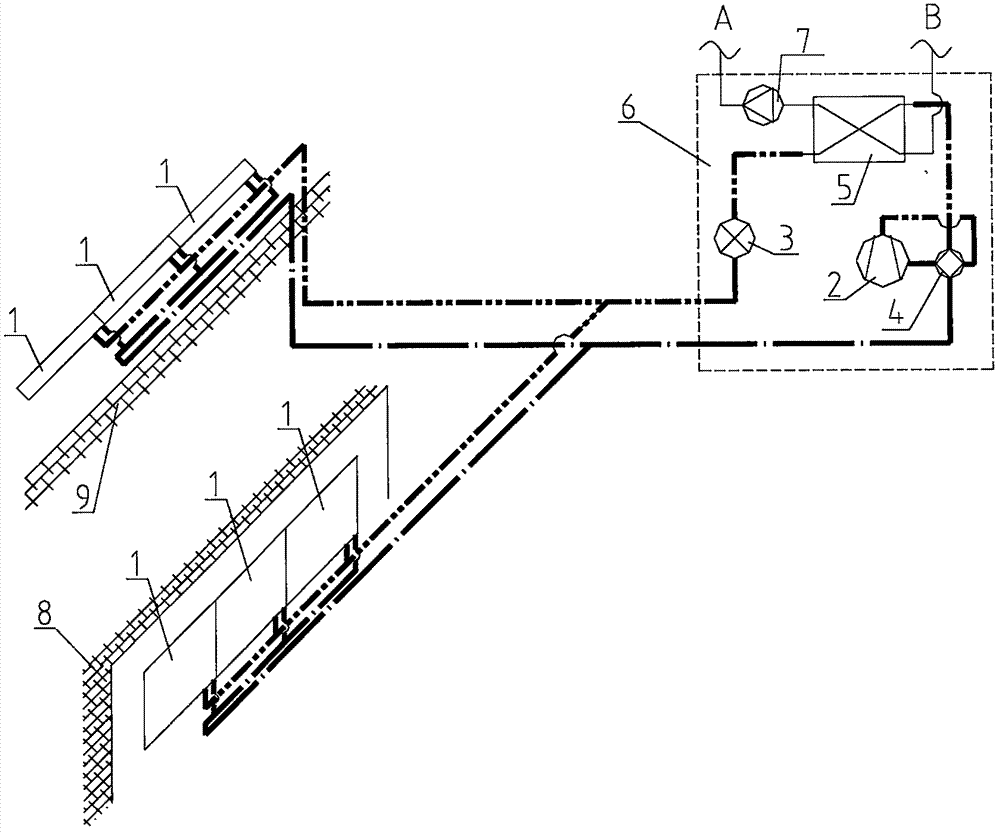 Heat pump air conditioning device with outdoor air heat exchangers flexibly arranged