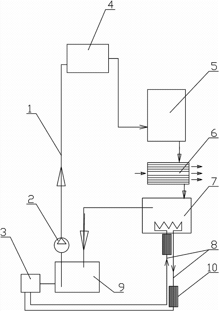 Cold water recycling pipeline device and method for slice ice machine