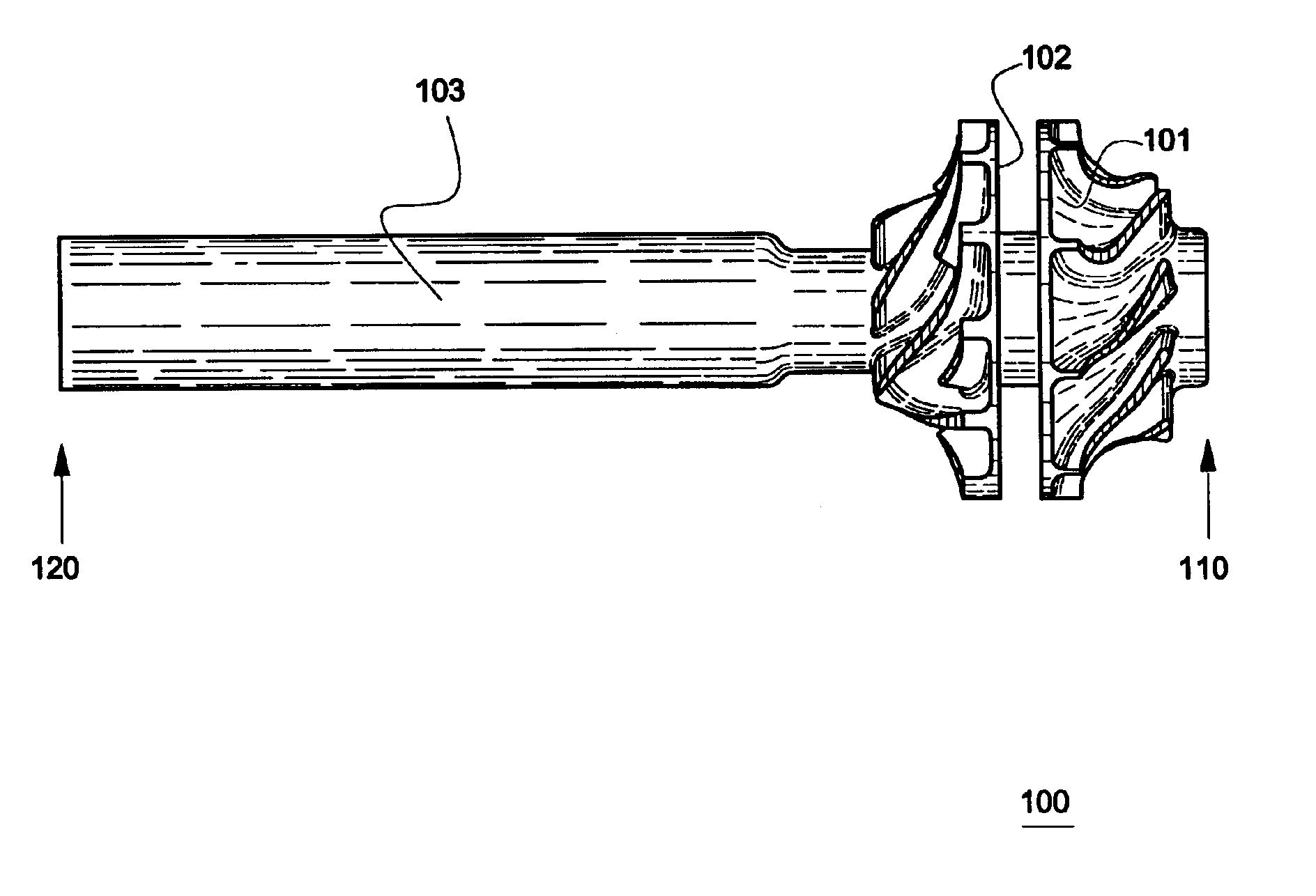 Miniature gas turbine engine with unitary rotor shaft for power generation