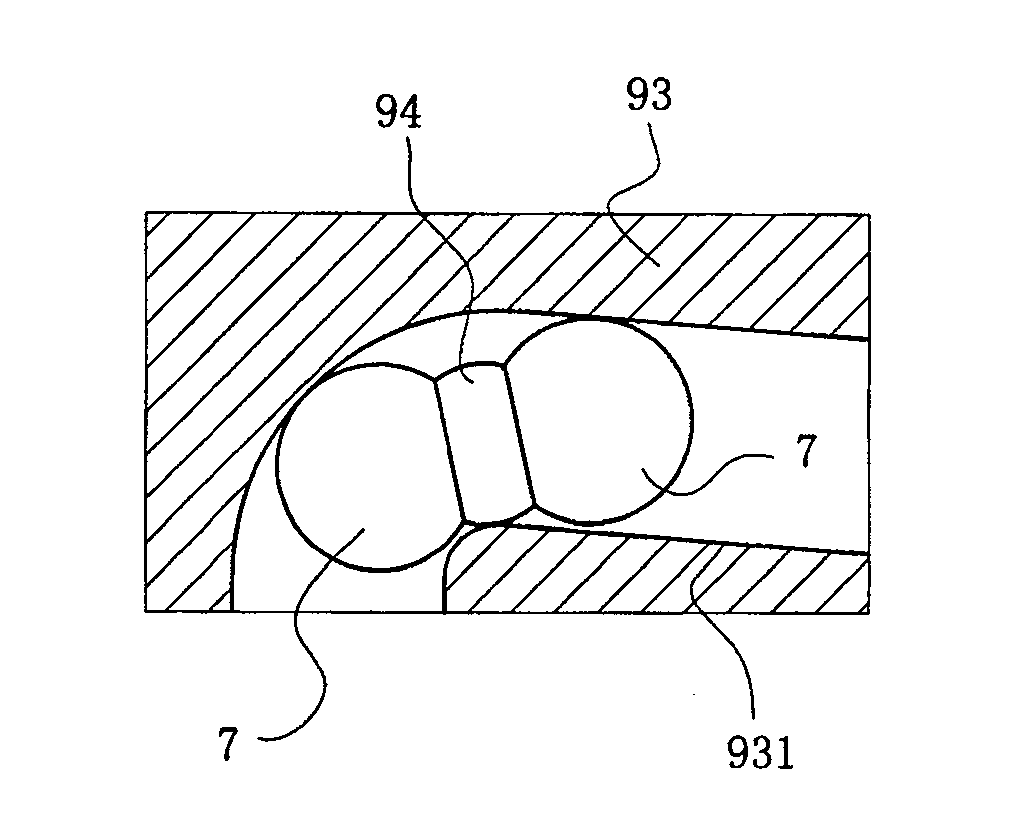 Return way structure of ball screw