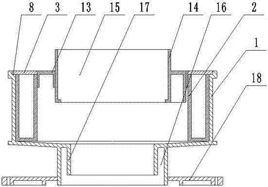 Structural slab pre-embedded double-eccentric-plugboard type deodorization accumulated water treatment device for riser