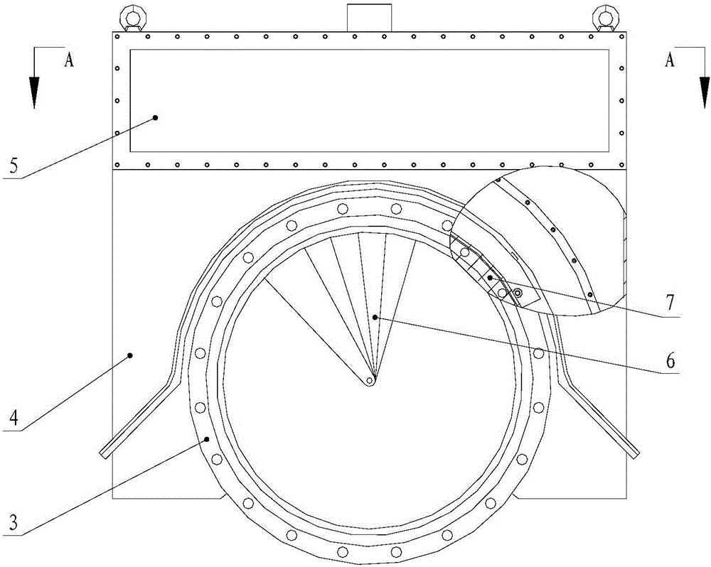 Adjustable fan-shaped plate flow field distortion simulator