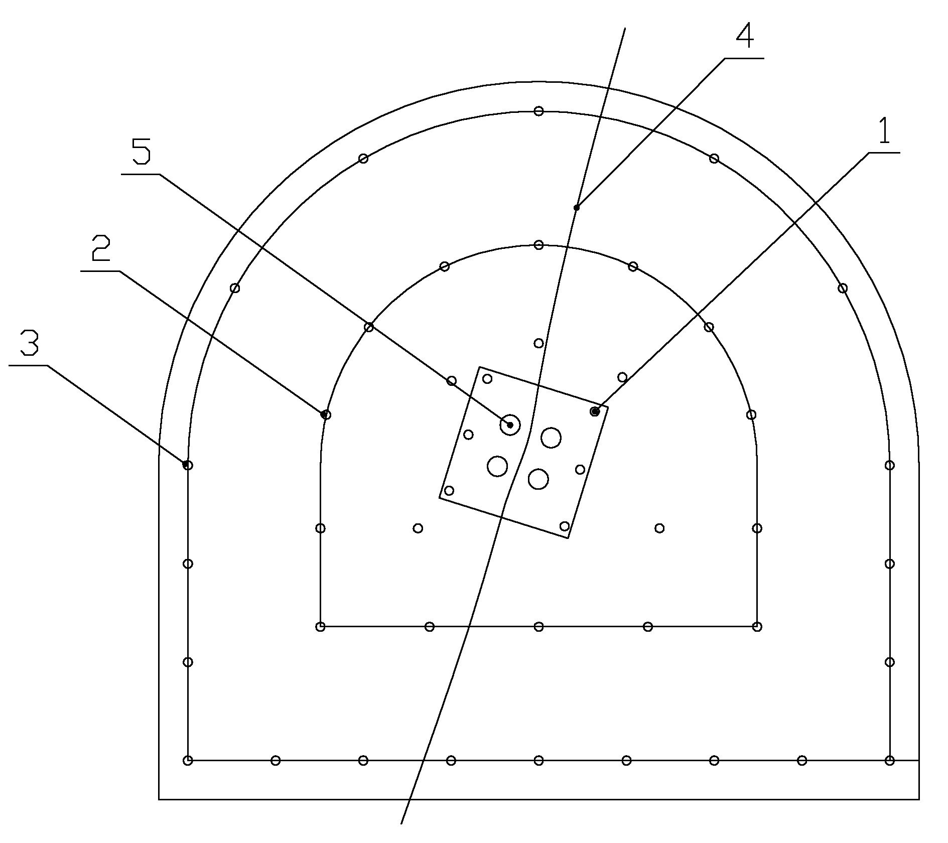 Blasting method of driving, mining and cutting drift under ultrahard fault