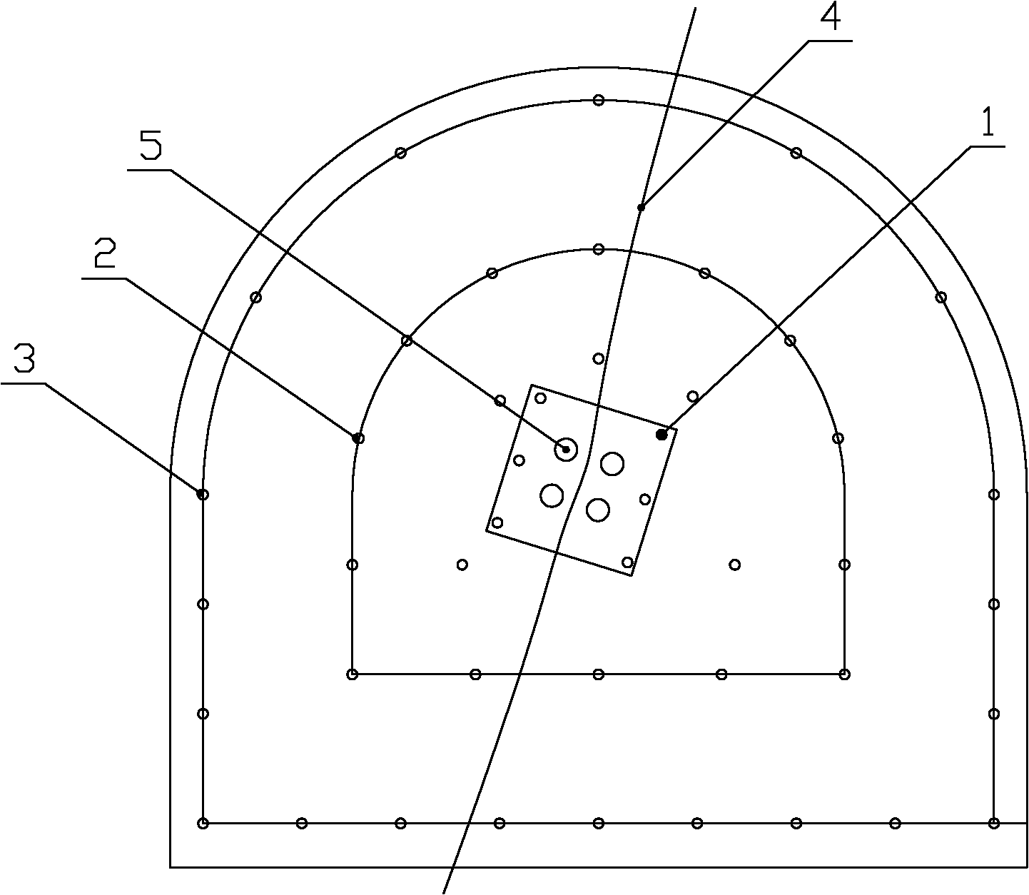 Blasting method of driving, mining and cutting drift under ultrahard fault