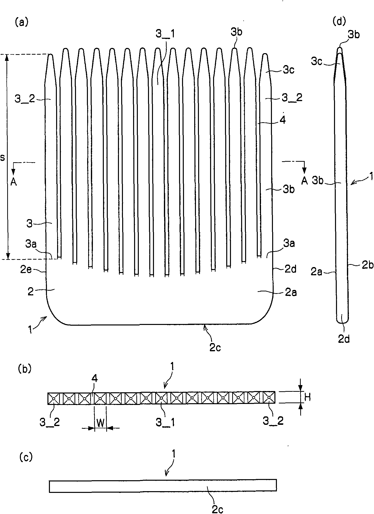 Comb and method for hairdressing and beauty