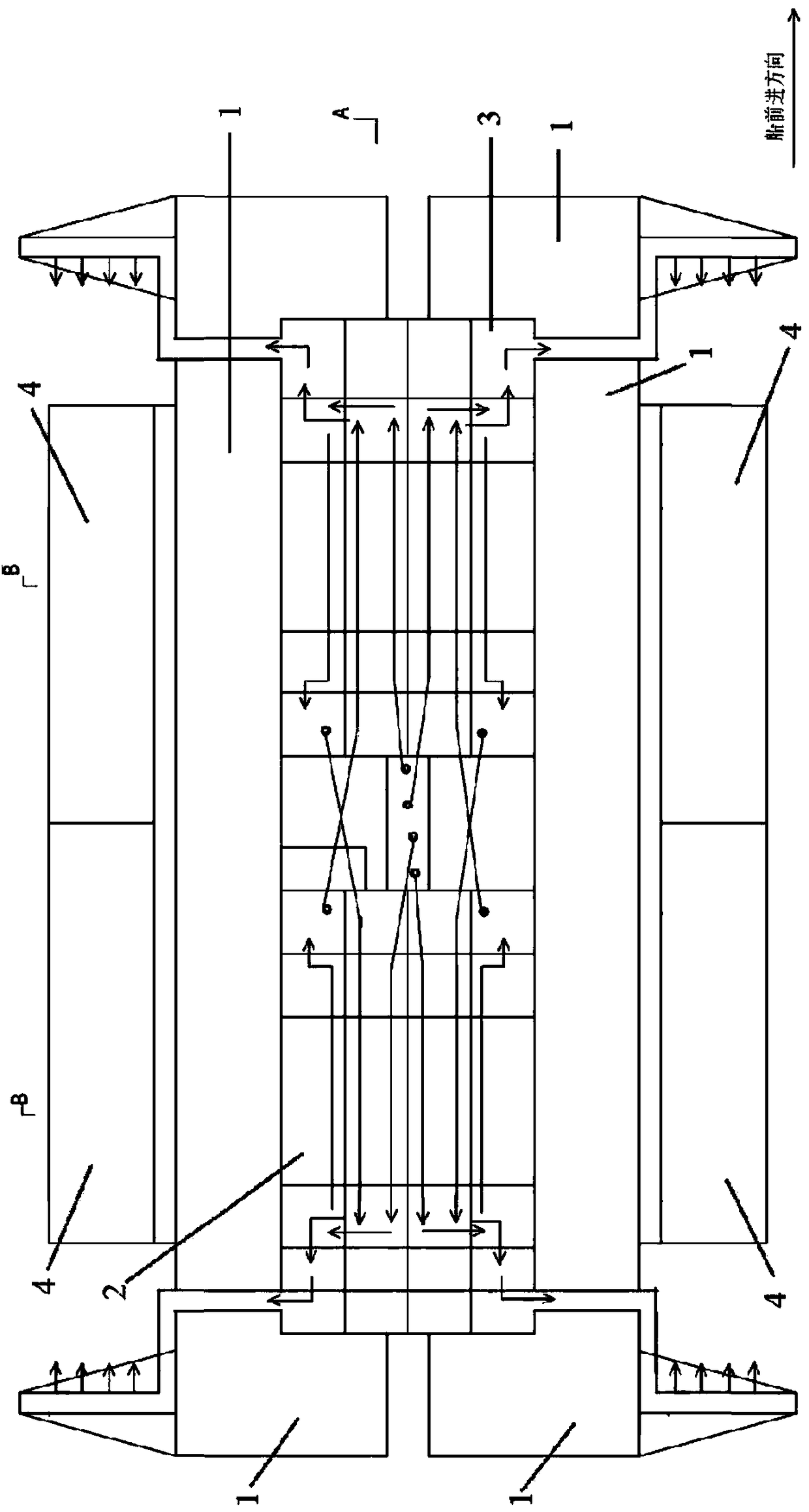 A floating sewage treatment device for purifying black and odorous water